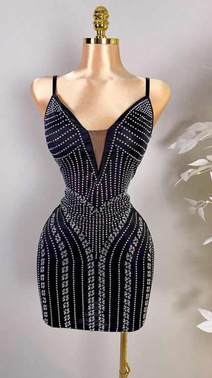 Natalia Rhinestone Dress - Plus Size Available