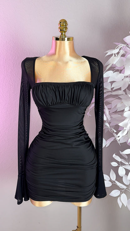 Elena Mesh Mini Dress