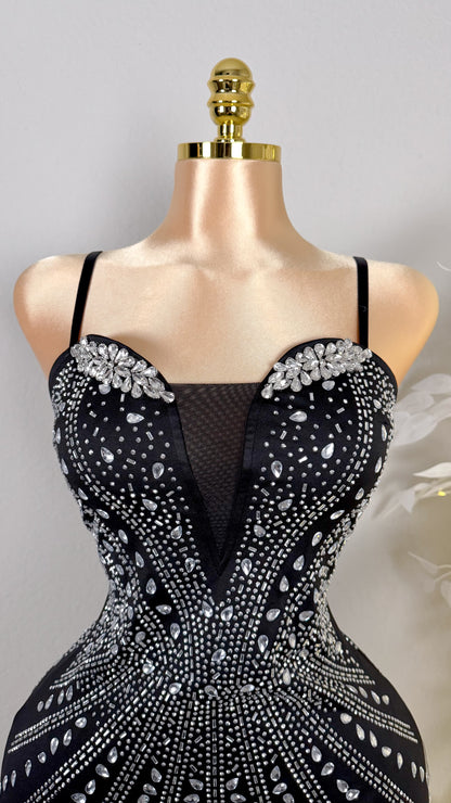Sabrina Rhinestone Dress - Plus Size Available