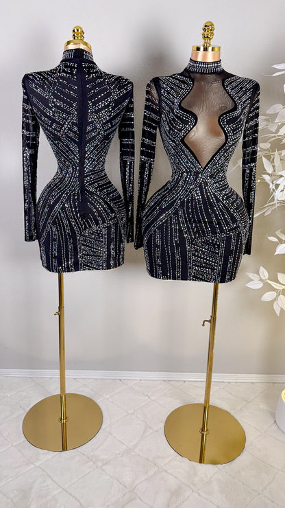 Celeste Rhinestone Dress - Plus Size Available