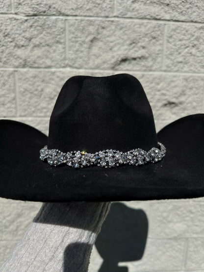 Celina Rhinestone Hat - Black