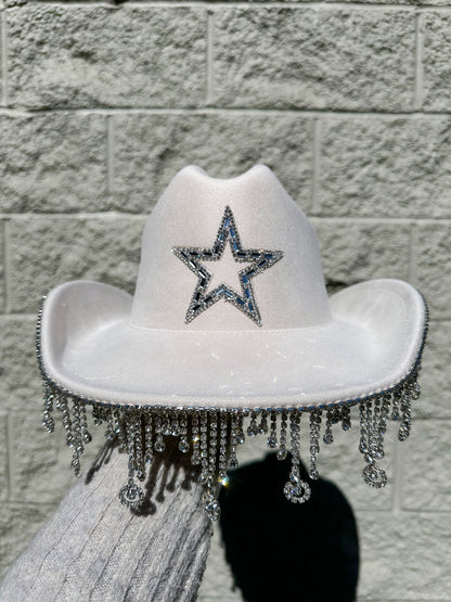Heylin Rhinestone Western Hat - Ivory