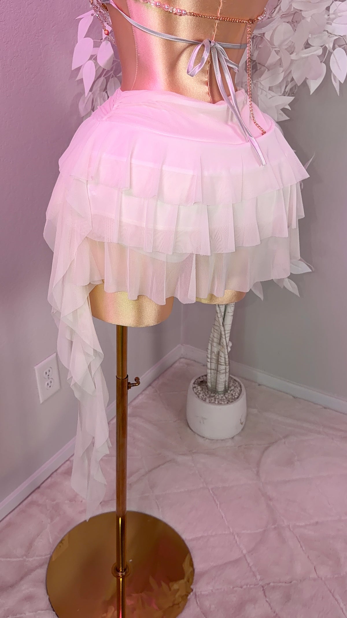 Amiga Mia Ruffle Skirt - White