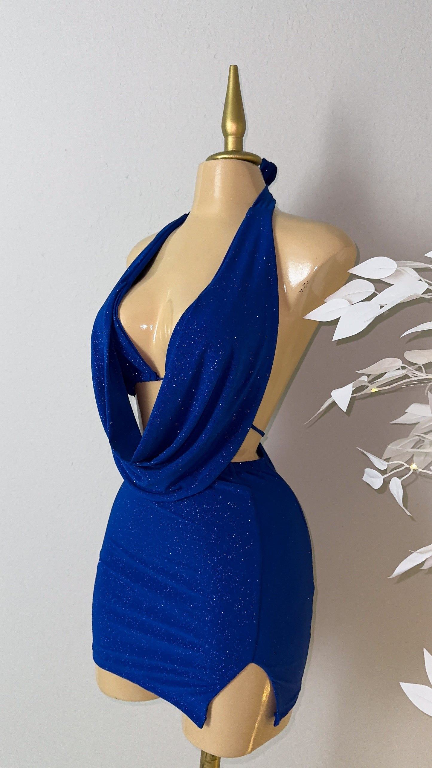 Arianna Glitter Skirt Set - Blue
