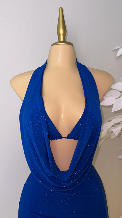 Arianna Glitter Skirt Set - Blue