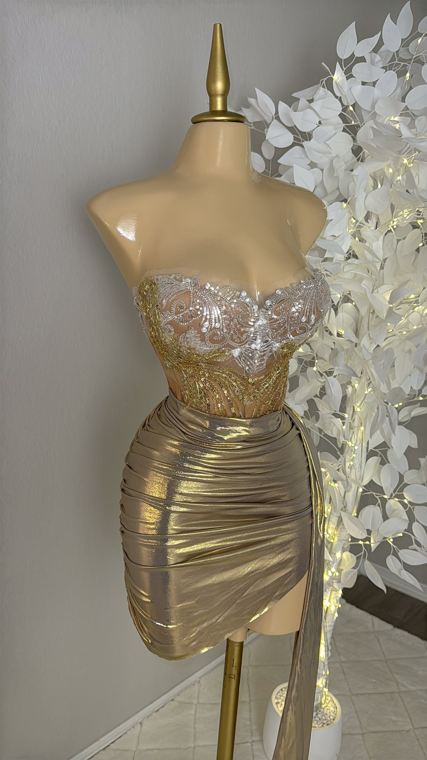 Aurora Skirt Set - Champagne