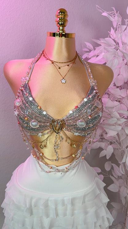 Tropi Beaded Top - Pink