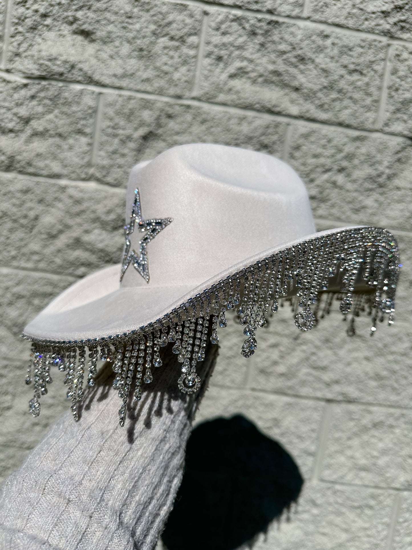 Heylin Rhinestone Western Hat - Ivory