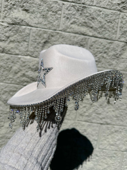 Heylin Rhinestone Western Hat - Ivory
