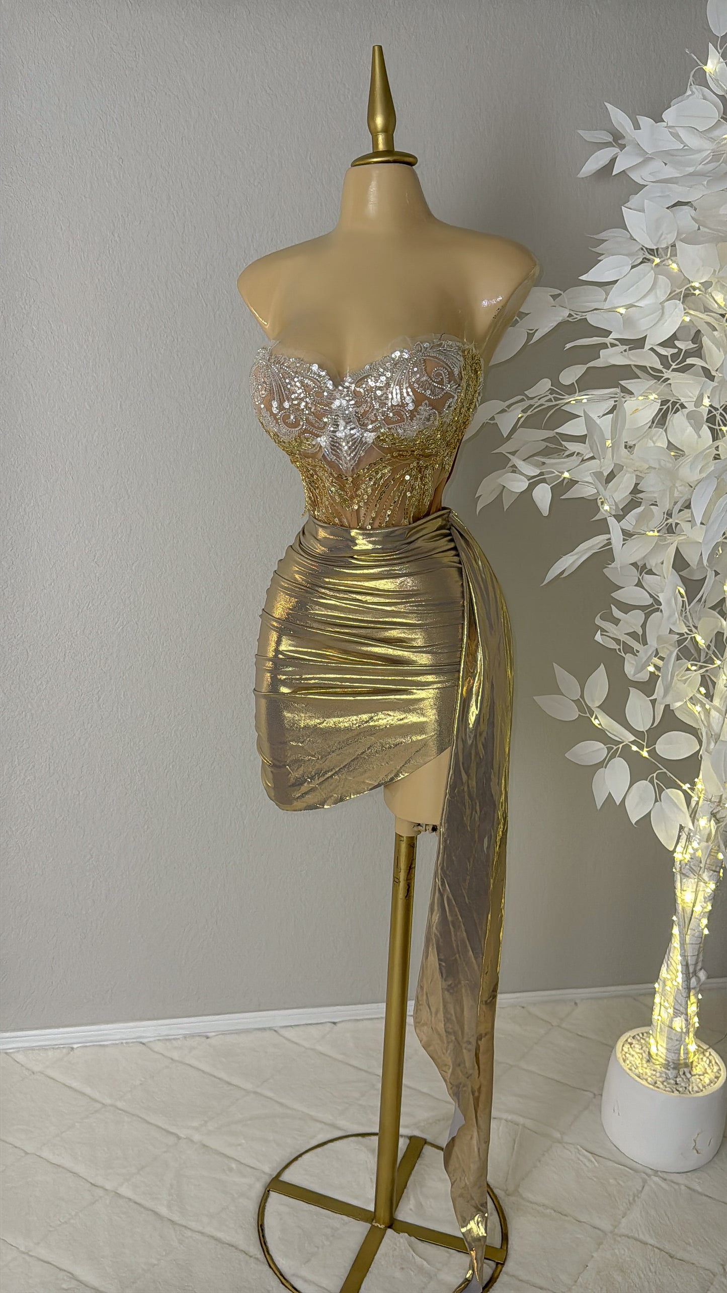 Aurora Skirt Set - Champagne