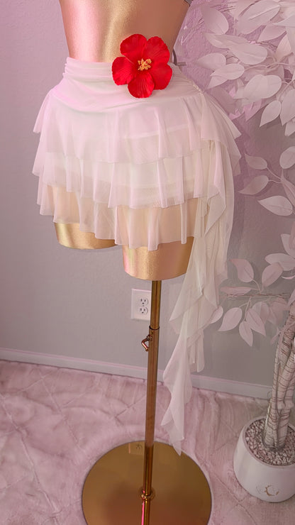 Amiga Mia Ruffle Skirt - White