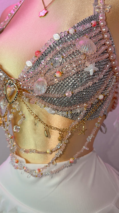 Tropi Beaded Top - Pink