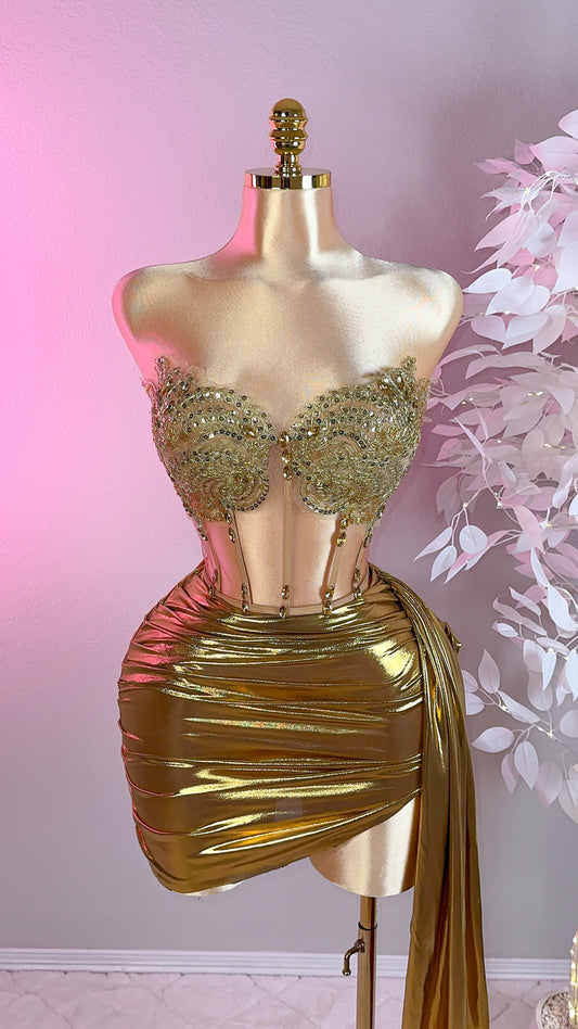 Arlet Skirt Set - Gold