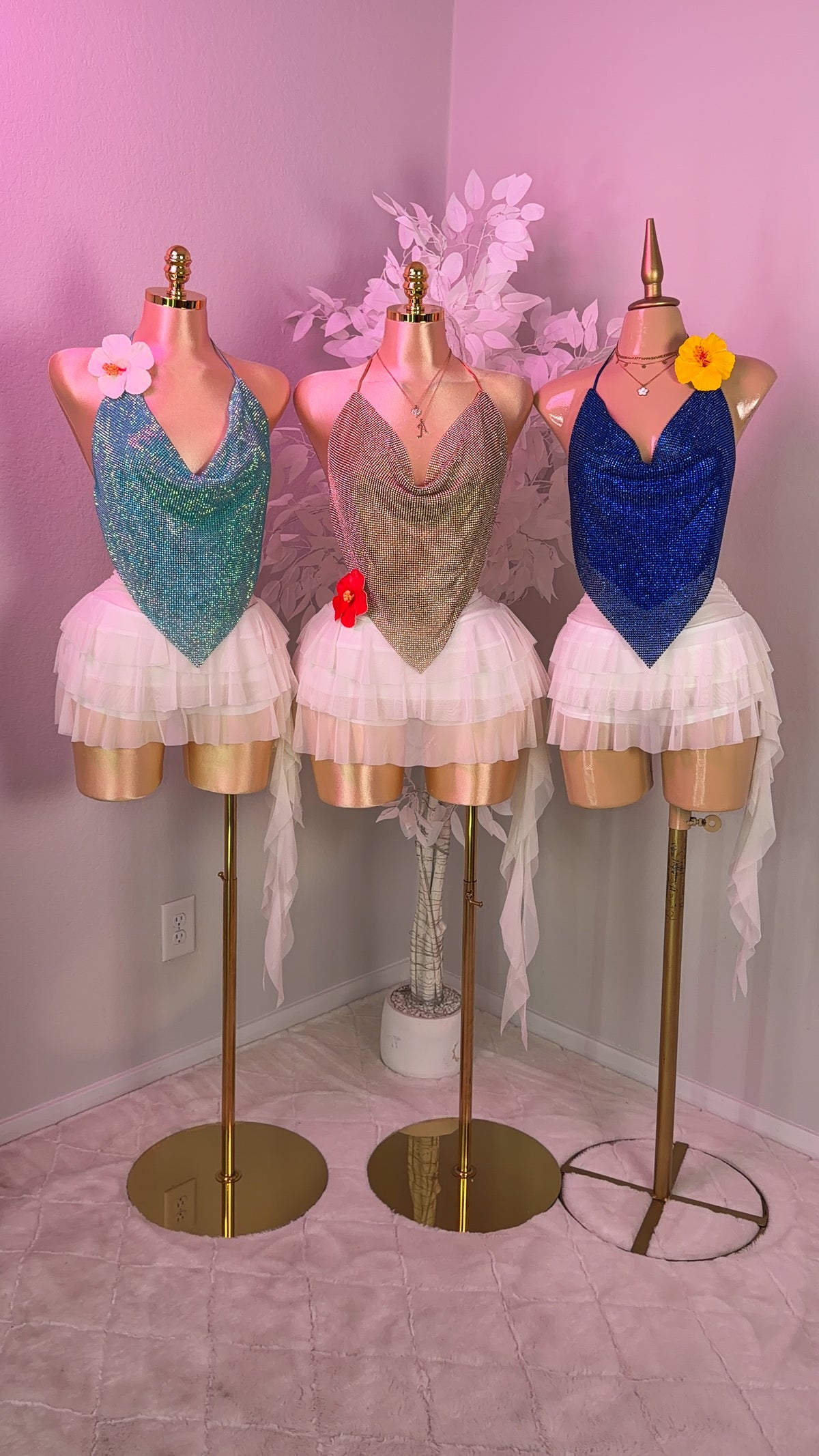 Provenza Rhinestone Top - Gold