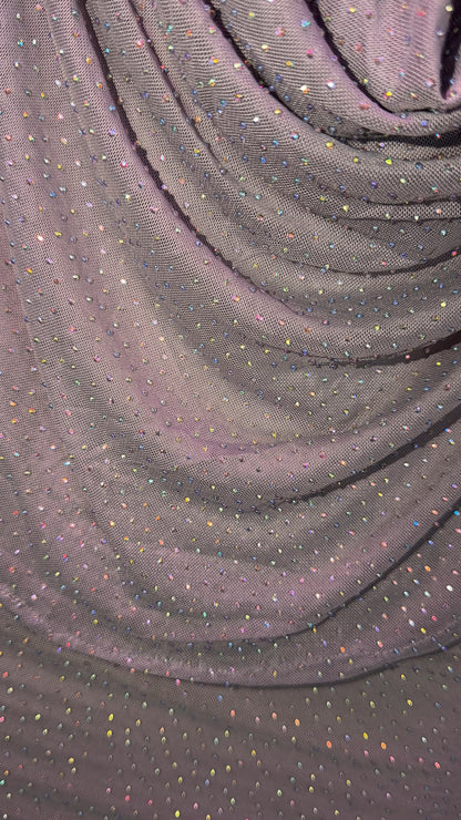 Nova Rhinestone Halter Dress - Grey