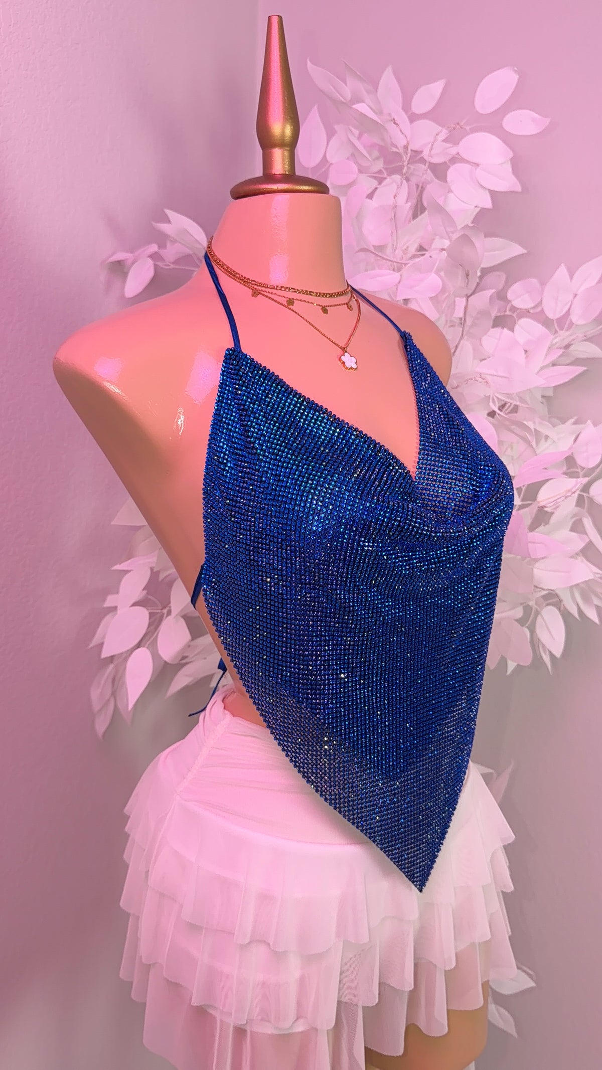 Provenza Rhinestone Top - Blue