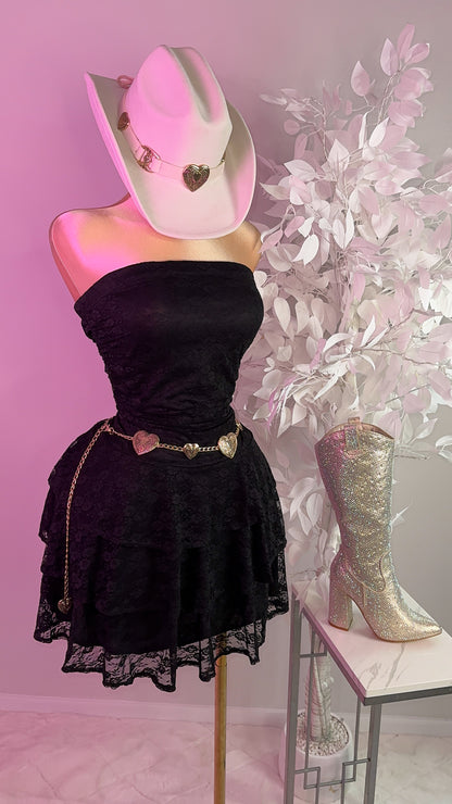 Angelica Lace Dress - Black - Plus Size