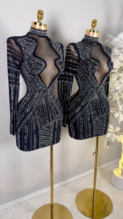 Celeste Rhinestone Dress - Plus Size Available