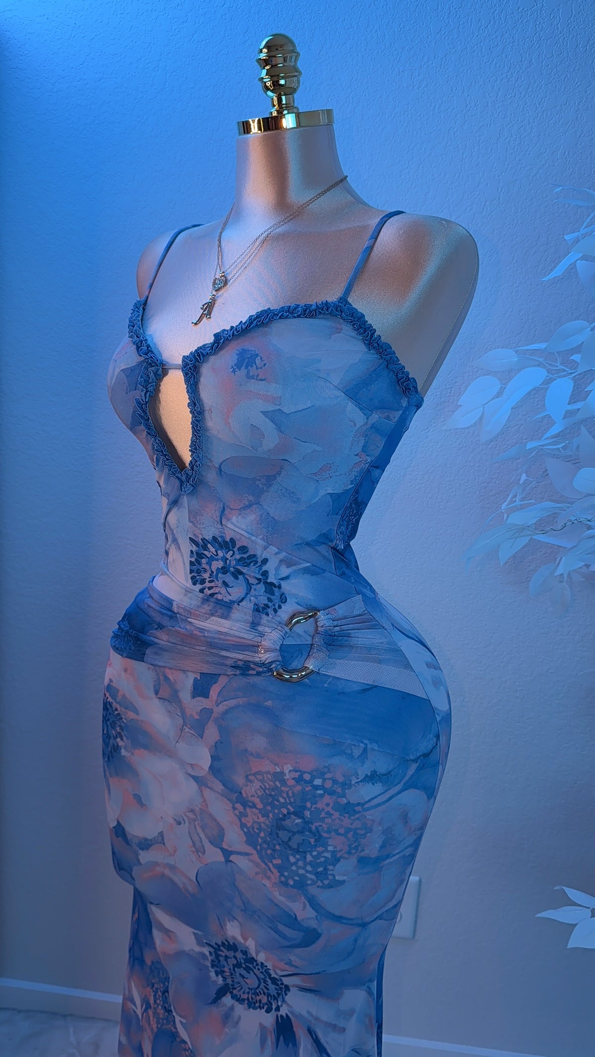 Despues De Ti Floral Maxi Dress - Blue