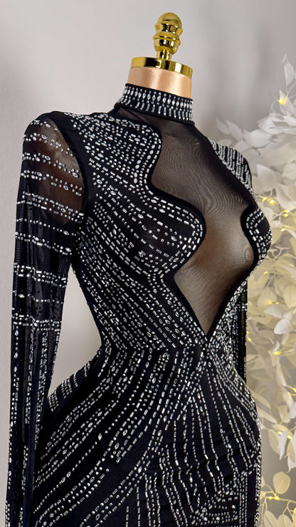 Celeste Rhinestone Dress - Plus Size Available