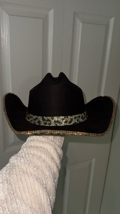 Leopard Rhinestone Western Hat