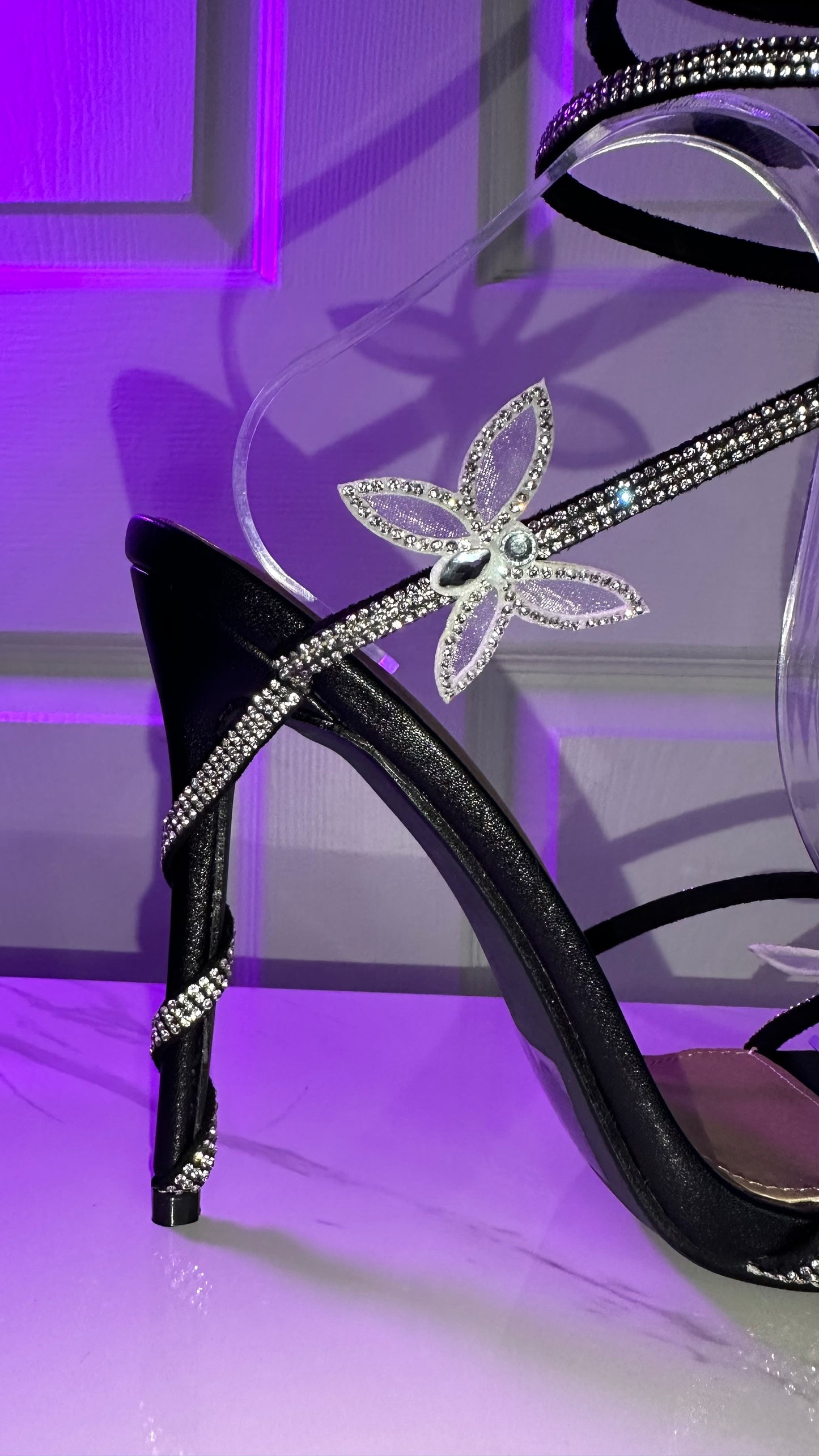Yasmin Butterfly Heel - Black  (Wide Friendly)