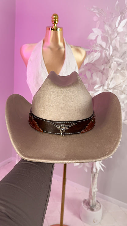 Longhorn Western Hat - Taupe