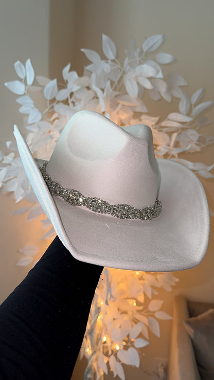 Celina Rhinestone Hat - Ivory