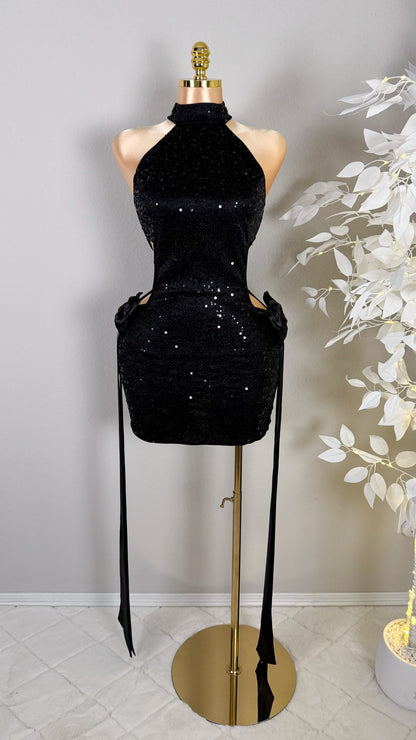 Eva Sequin Bow Dress - Plus Size Available