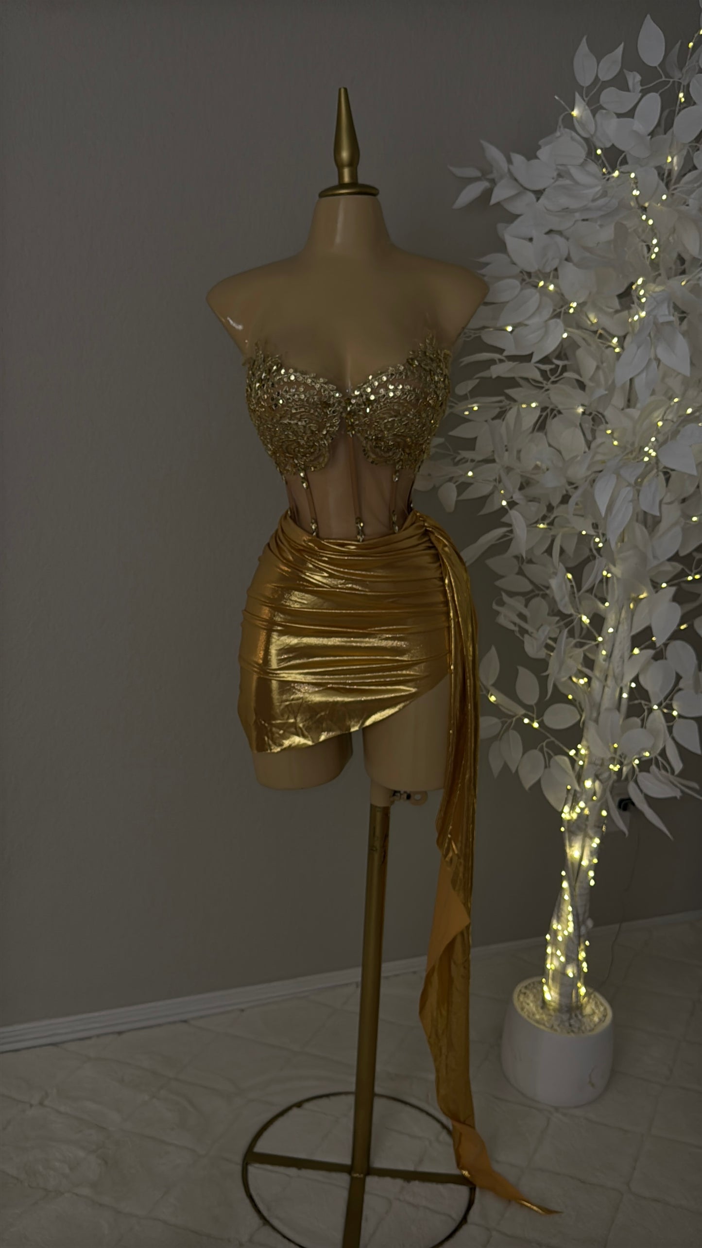 Arlet Skirt Set - Gold