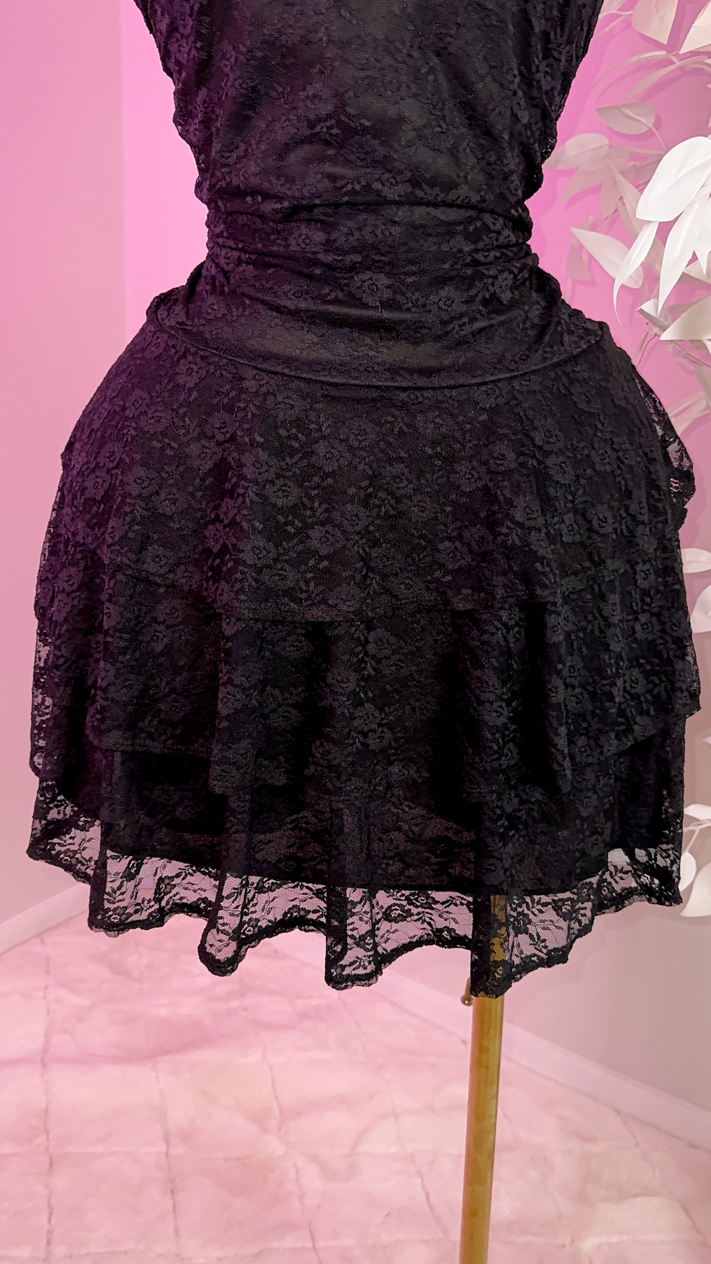 Angelica Lace Dress - Black - Plus Size