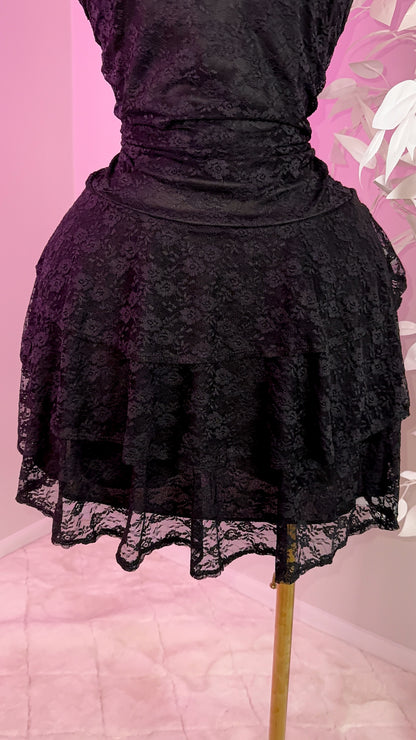 Angelica Lace Dress - Black - Plus Size
