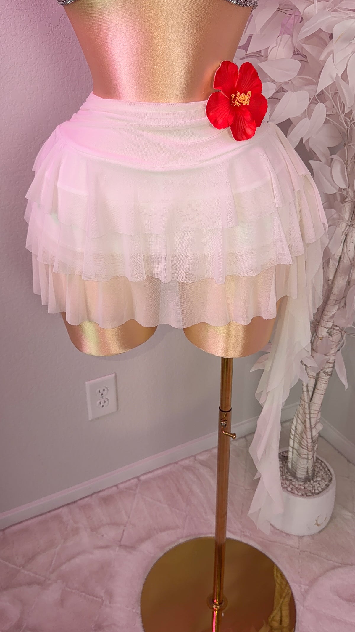 Amiga Mia Ruffle Skirt - White