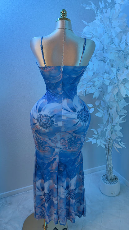 Despues De Ti Floral Maxi Dress - Blue