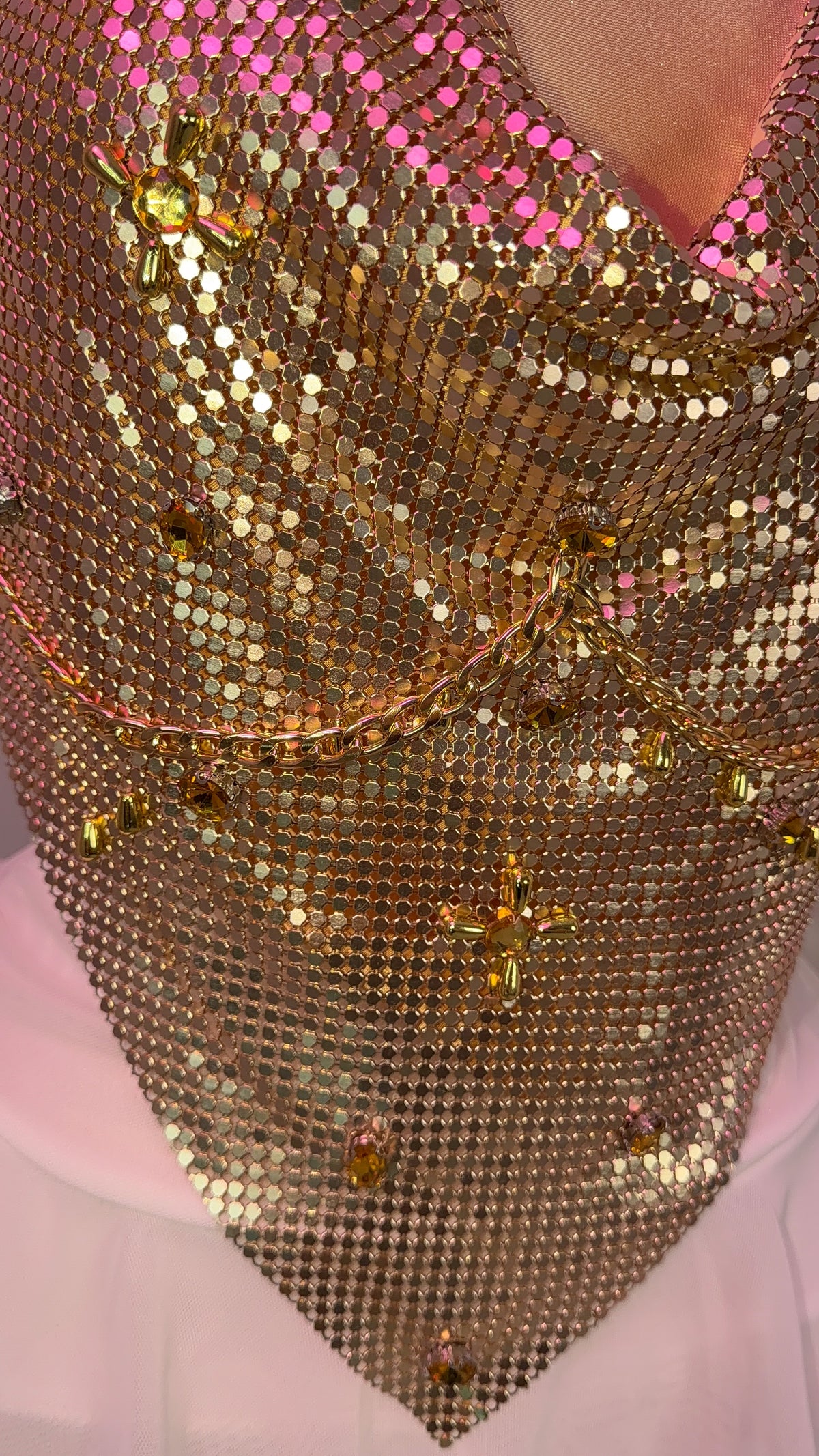 Te Olvido Metallic Top - Gold