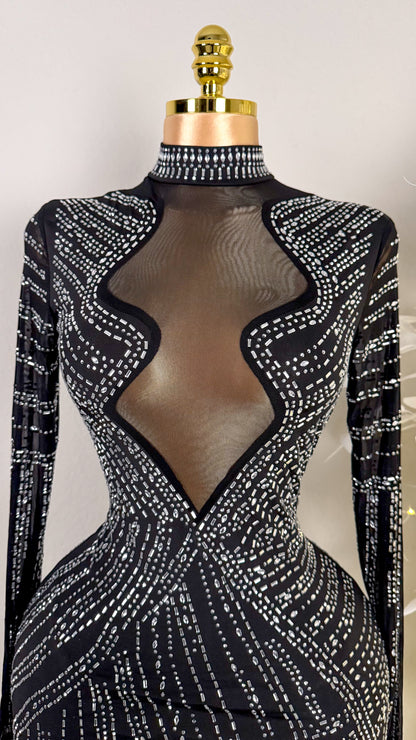Celeste Rhinestone Dress - Plus Size Available