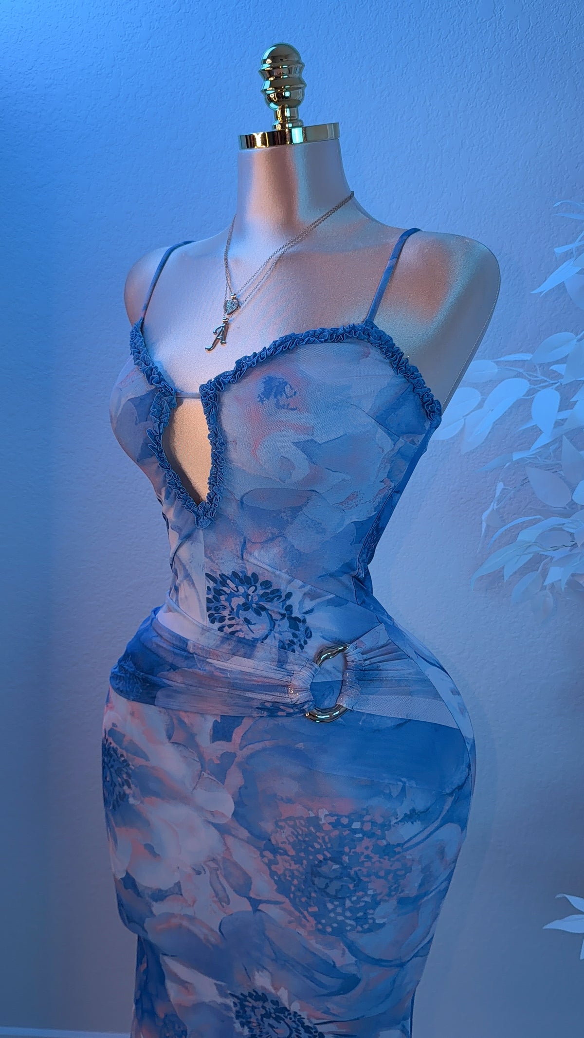 Despues De Ti Floral Maxi Dress - Blue