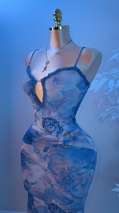 Despues De Ti Floral Maxi Dress - Blue