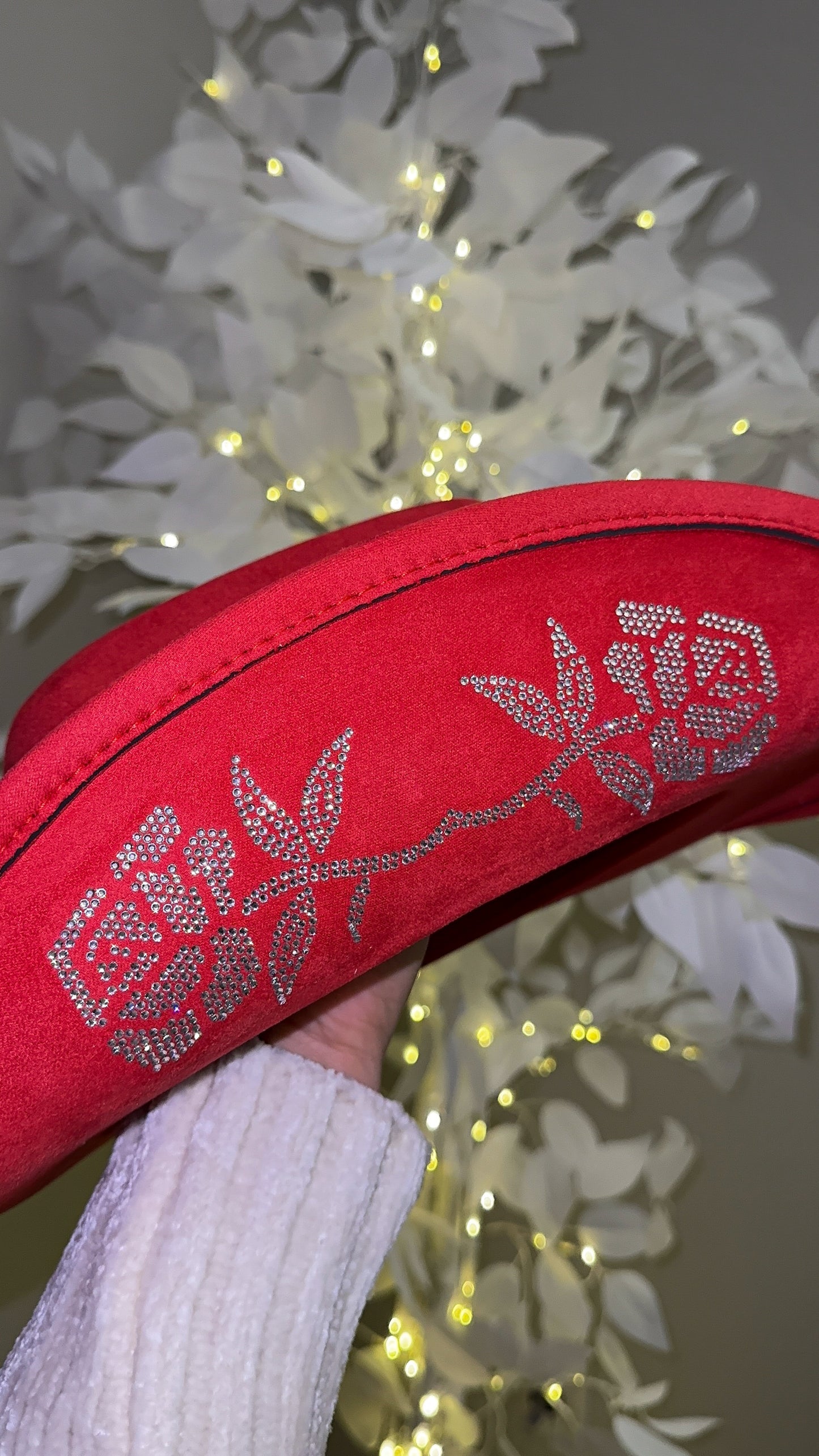 Selena Rhinestone Western Hat - Red