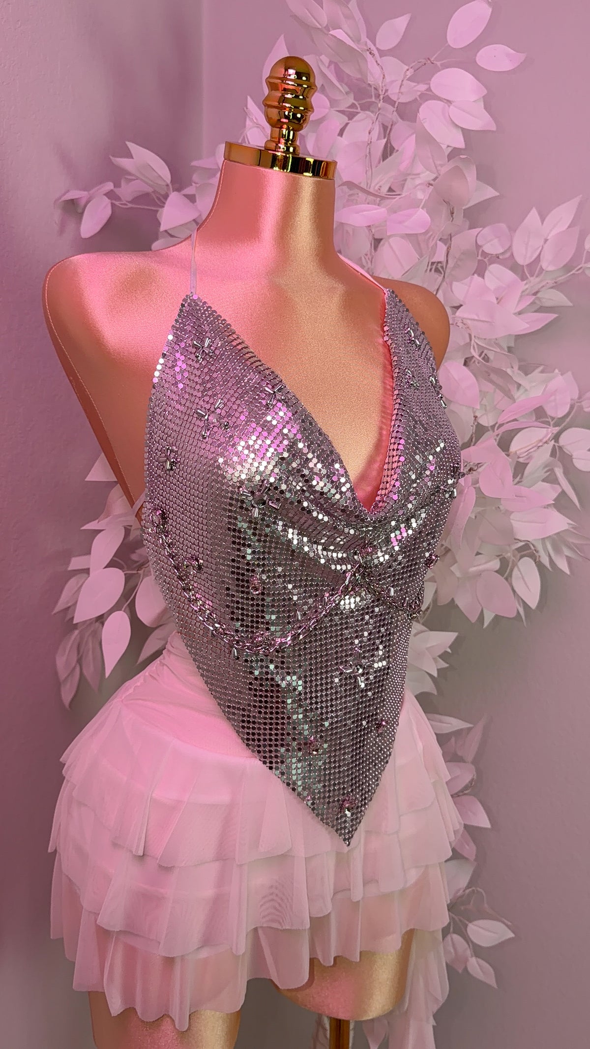 Te Olvido Metallic Top - Silver