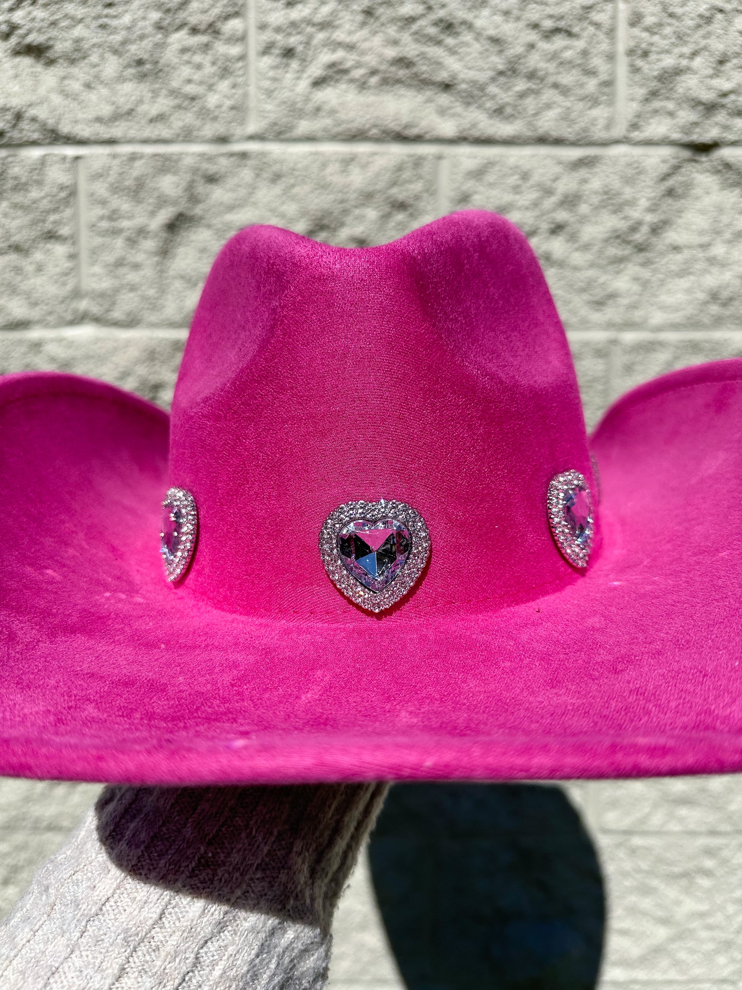 Rosa Heart Western Hat - Fuchsia 