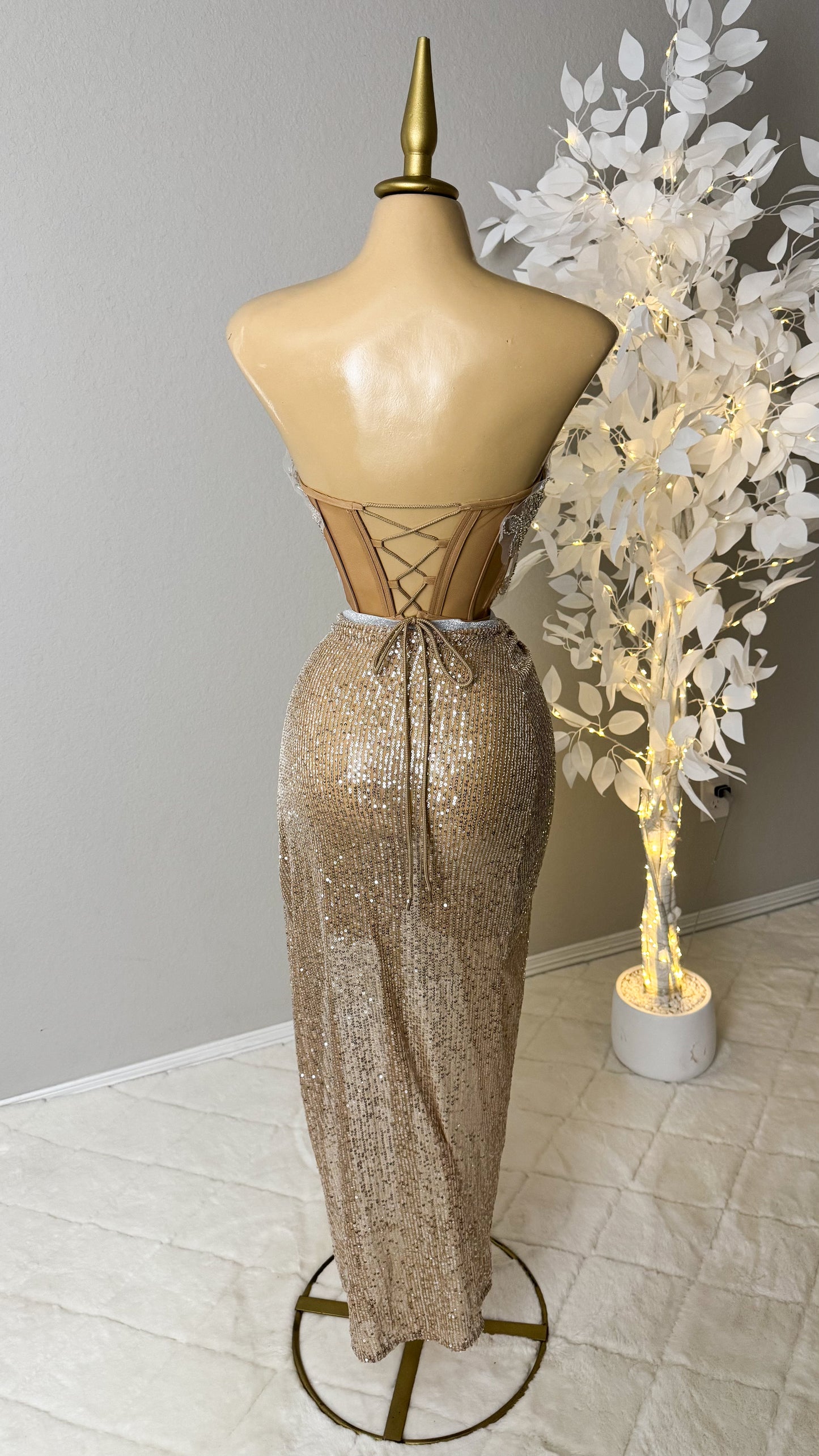 Athena Skirt Set - Gold