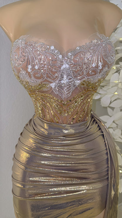 Aurora Skirt Set - Champagne