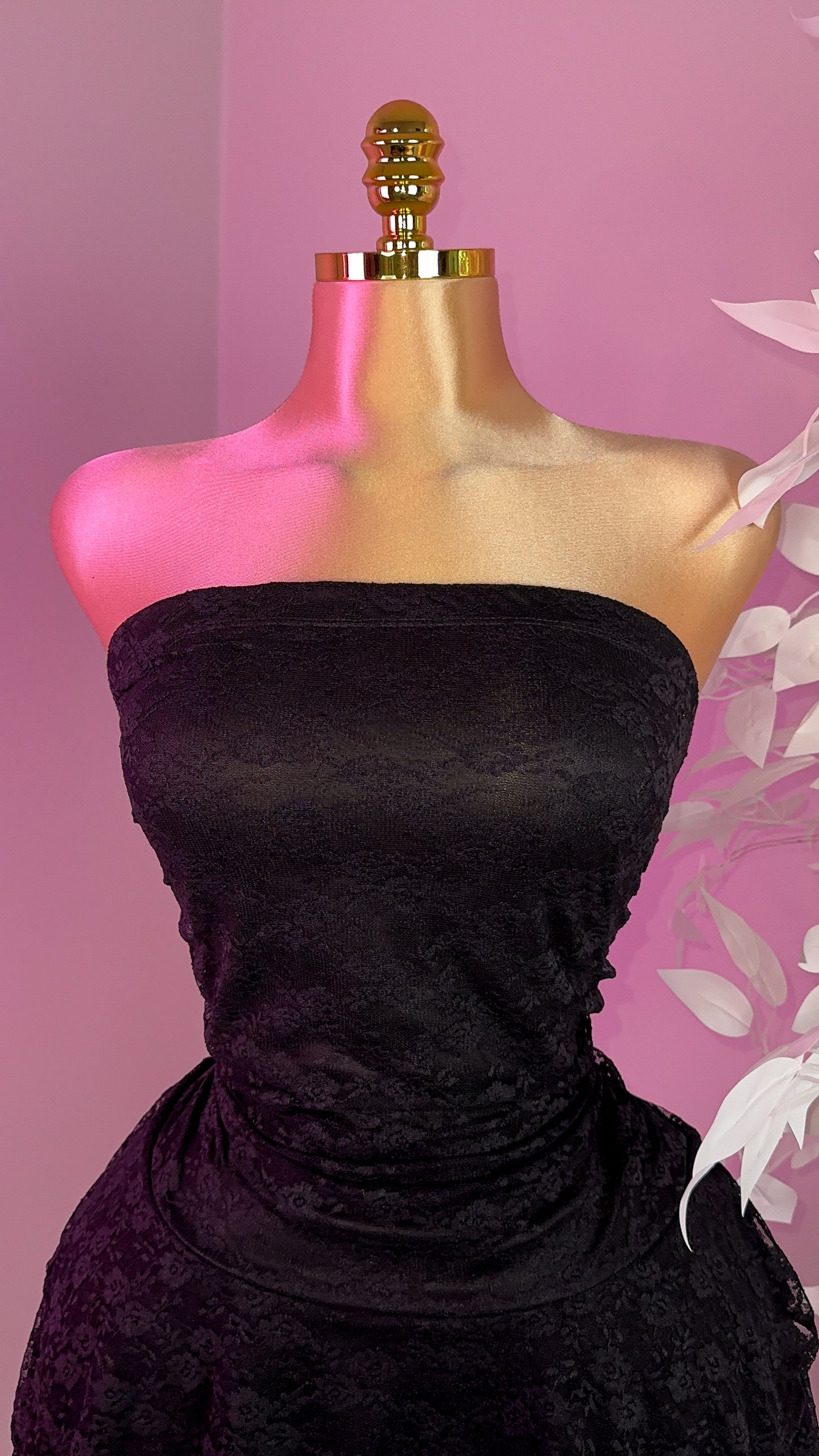 Angelica Lace Dress - Black - Plus Size