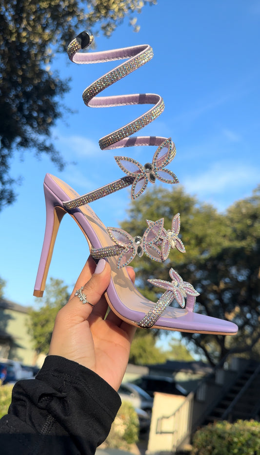 Serena Butterfly Heel - Purple