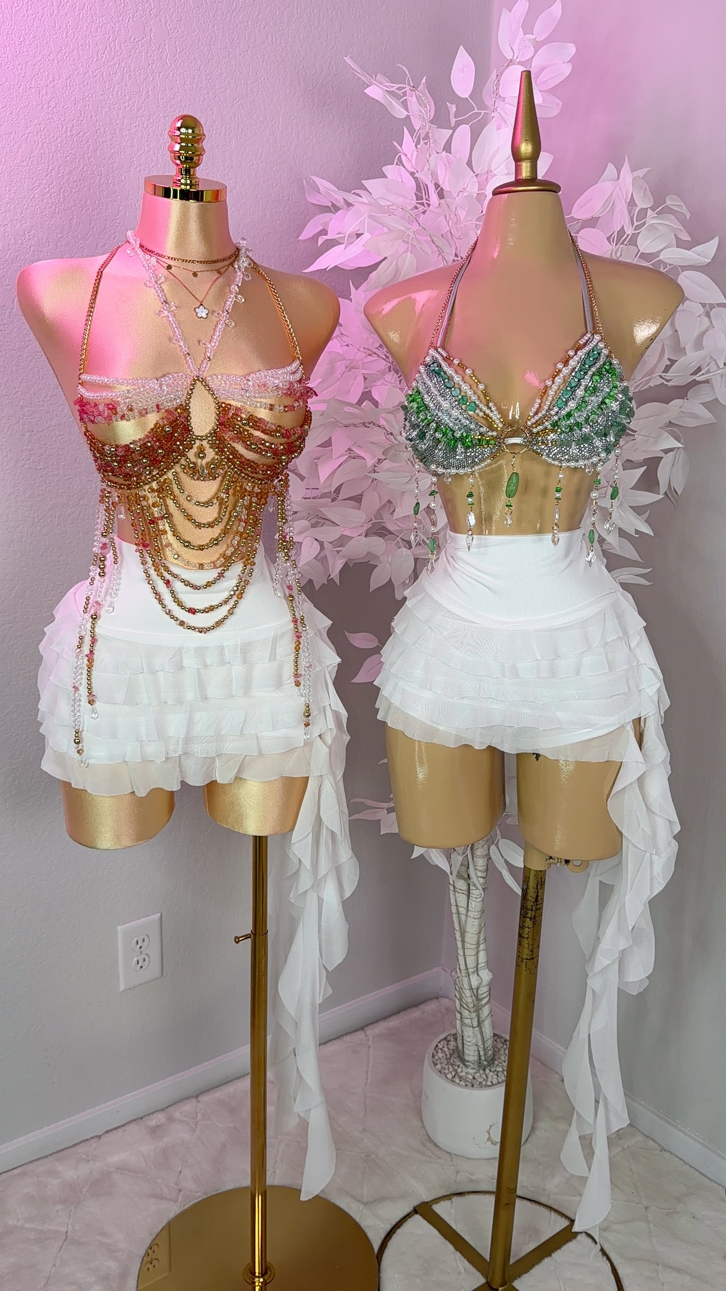 Bby Wow Beaded Top - Green