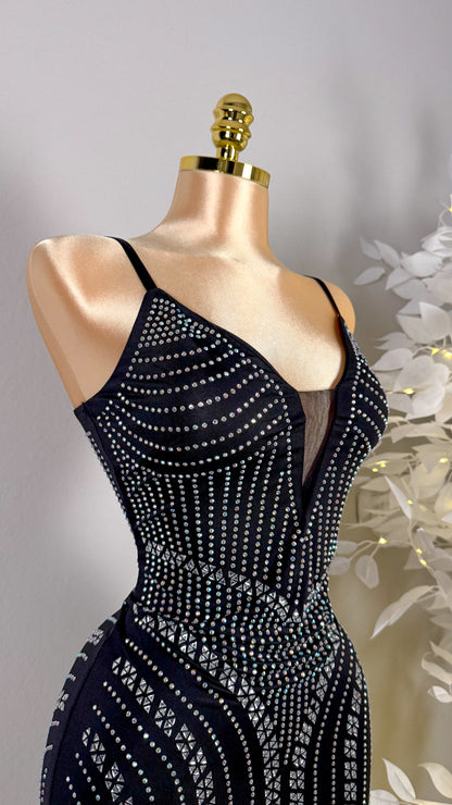 Natalia Rhinestone Dress - Plus Size Available