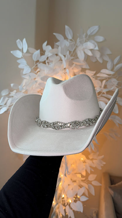 Celina Rhinestone Hat - Ivory