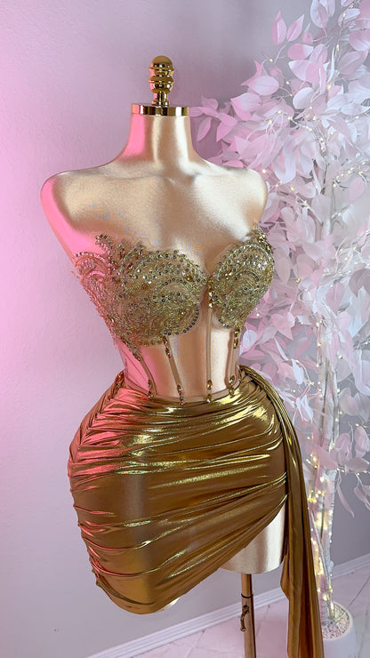 Arlet Skirt Set - Gold