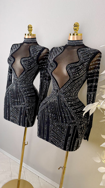 Celeste Rhinestone Dress - Plus Size Available
